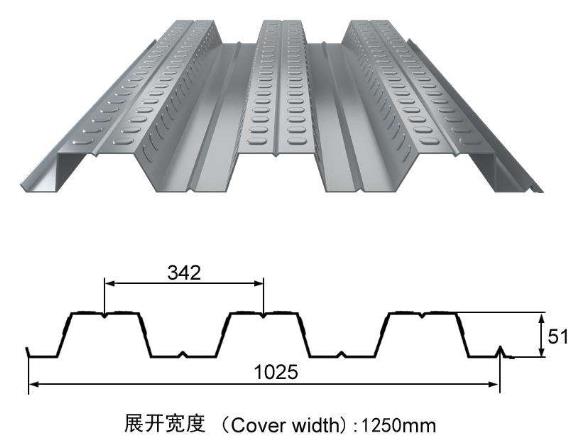 压型钢板YXB51-342-1025重量