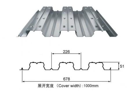 压型钢板YX51-226-678-1.0厚